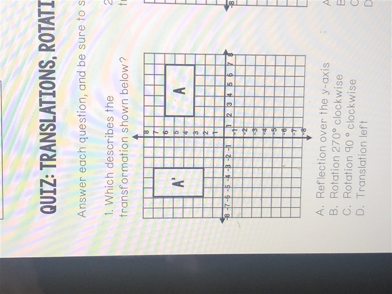 Which describes the transformation shown below A B C D-example-1