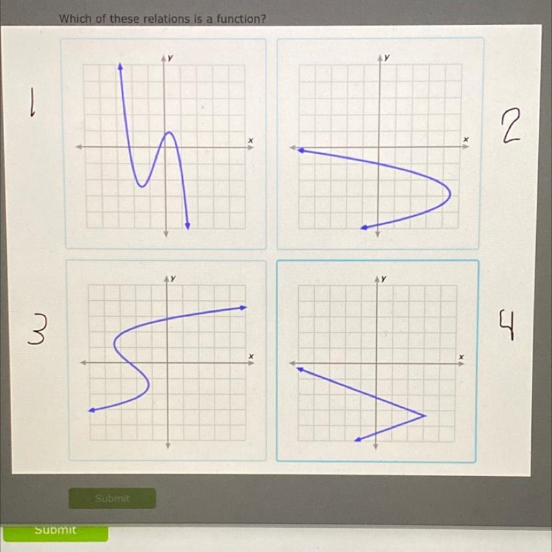 Which of these relations is a function? Which number?-example-1