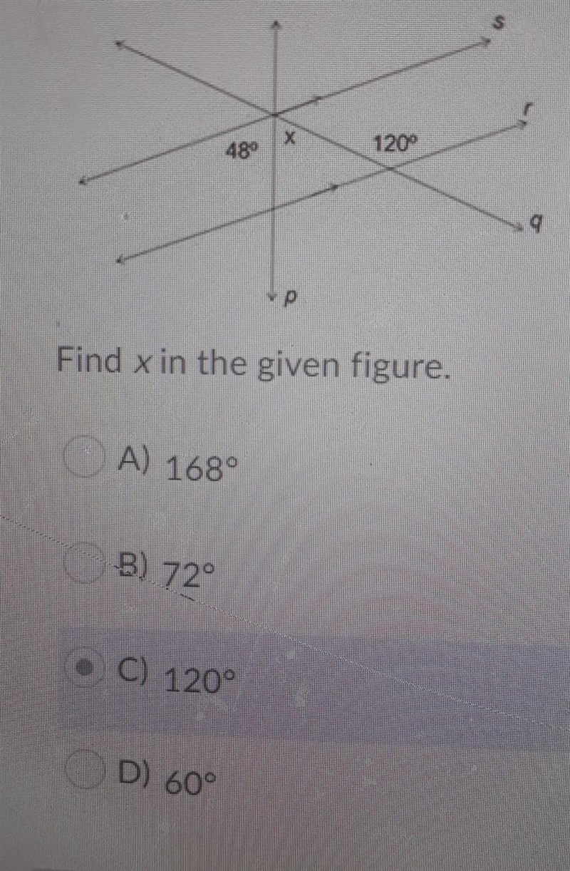 Find X in the given figure ​-example-1