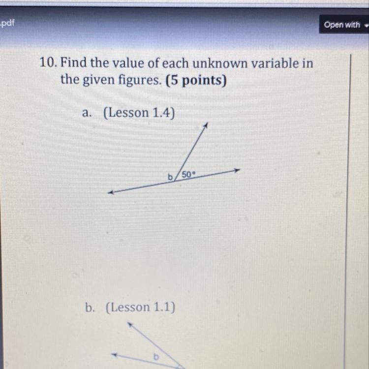 Find the value of each unknown variable in the given figures ?-example-1