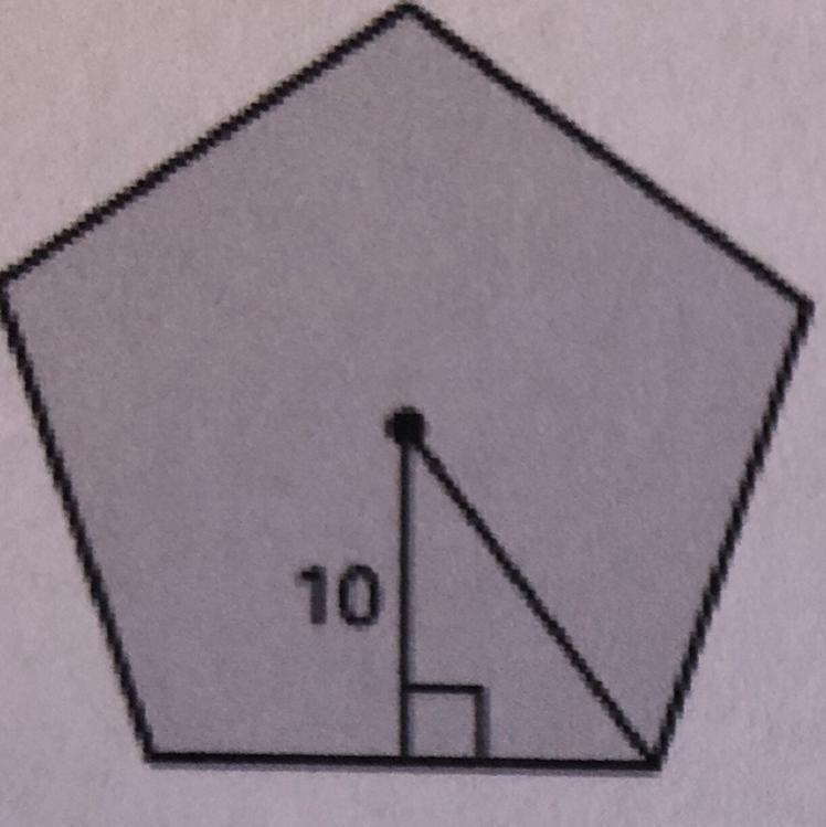 Find the perimeter and area of the regular polygon. Round answers to the nearest tenth-example-1