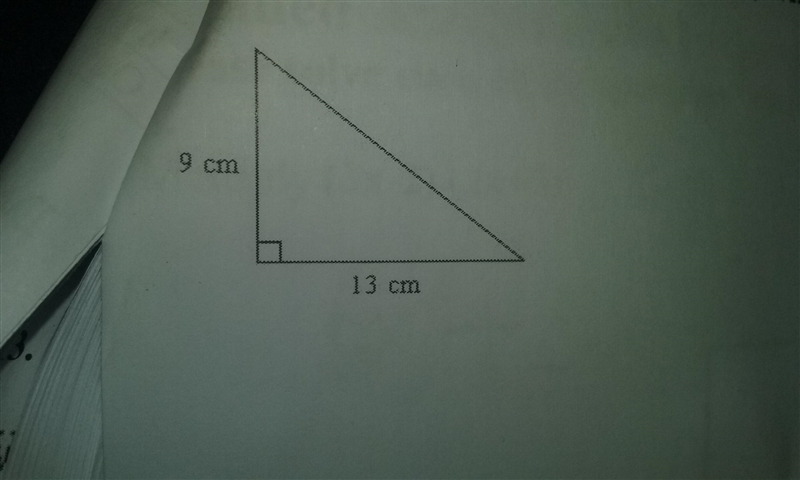 Given the right triangle below, what is the length of the hypotenuse-example-1