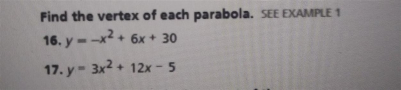 Find the vertex of each parabola​-example-1