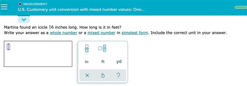 Write your answer as a whole number or a mixed number in simplest form. Include the-example-1