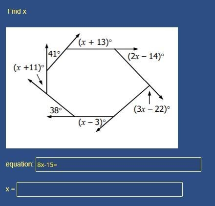 Find X with an equation-example-1