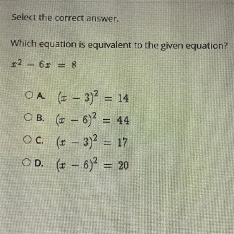 Which equation is equivalent to the given equation? HELP-example-1