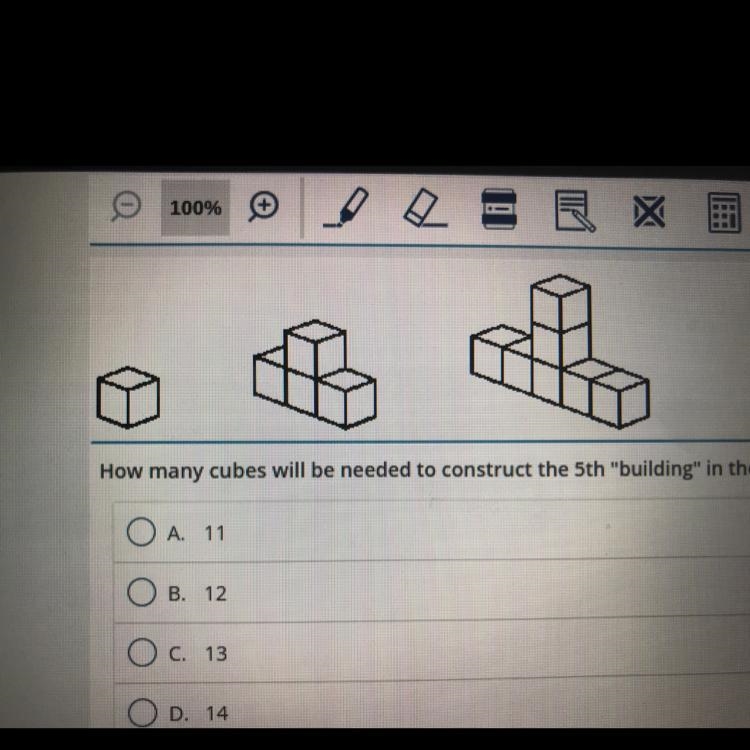 How many cubes will be needed to construct the 5th "building" in the same-example-1