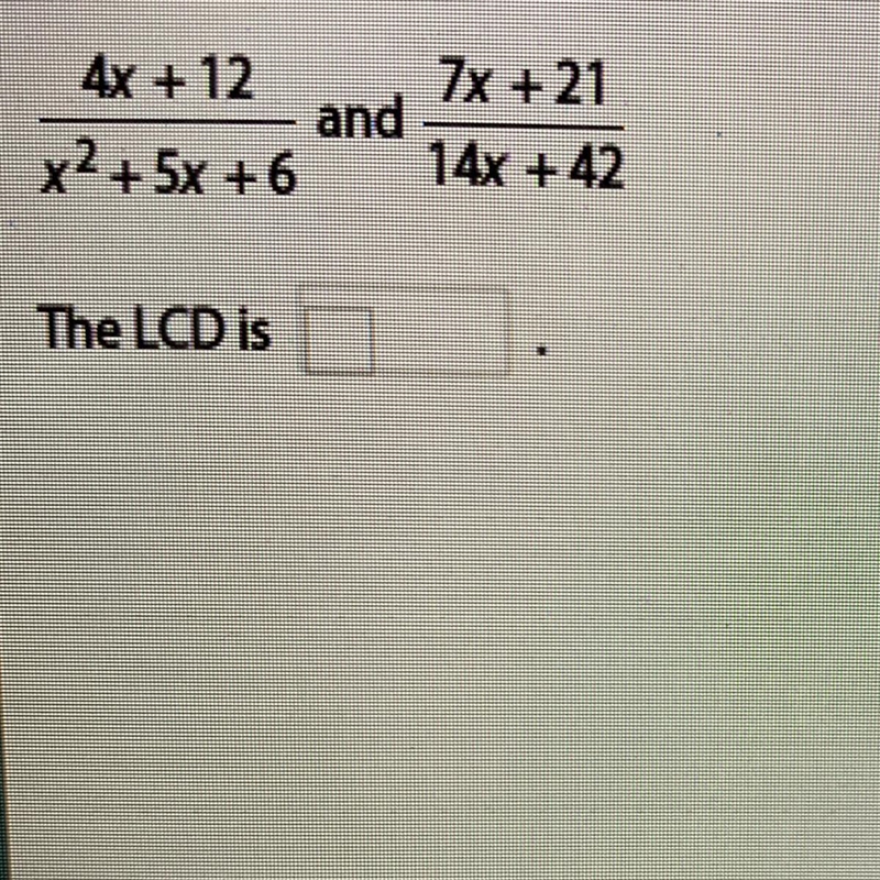 Find the LCD for the rational expressions. Enter your answer in factored form.-example-1