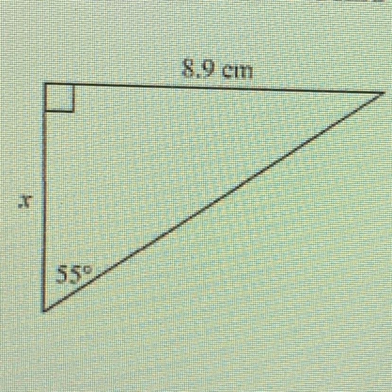 Use a trigonometric ratio to find the value of x. Round your answer to the nearest-example-1