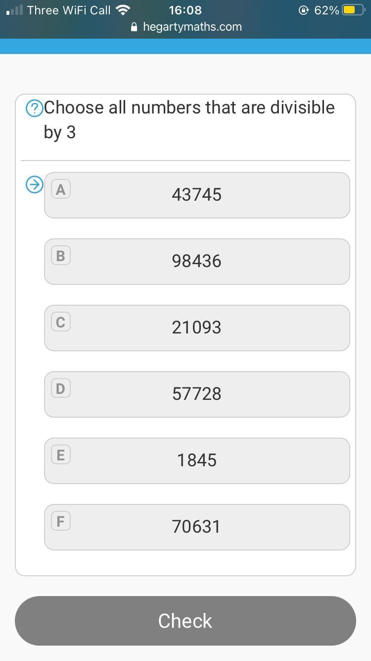 Choose all the numbers divisible by 3-example-1