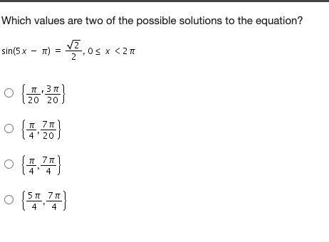 Which values are two of the possible solutions to the equation?-example-1