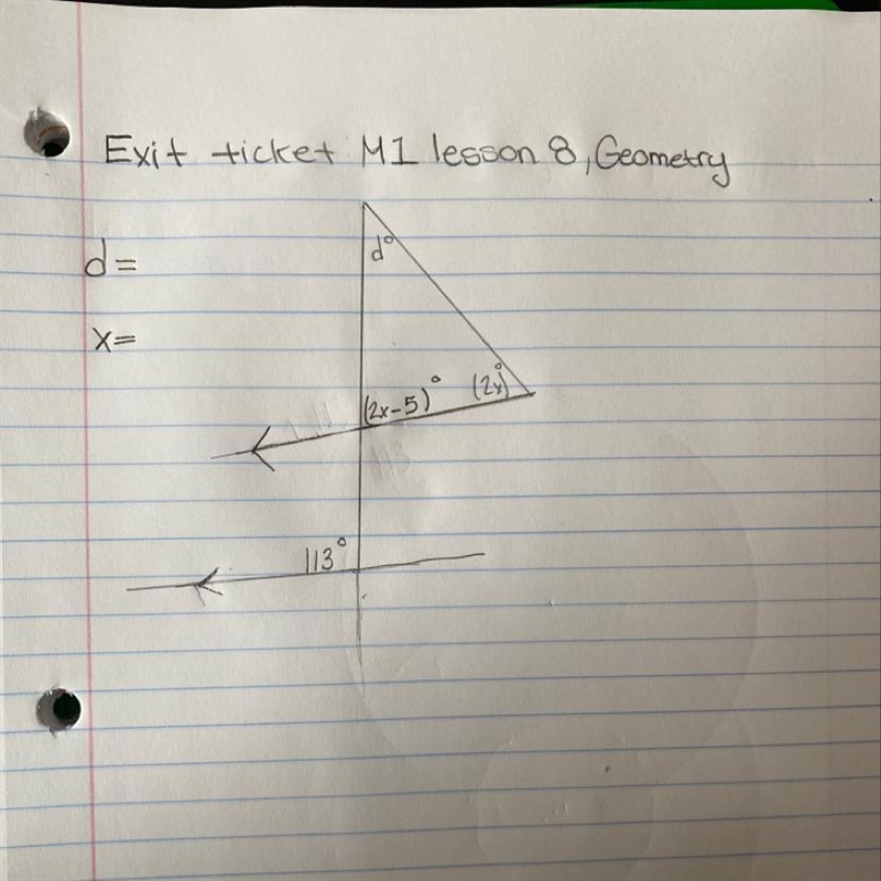 Does anyone know how to do this? If so please add steps. Geometry M1 Lesson 8 exit-example-1