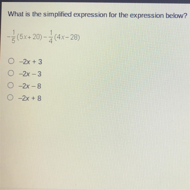 What is the simplified for the expression below?-example-1