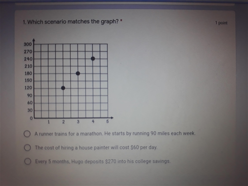 Which scenario matches the graph?-example-1