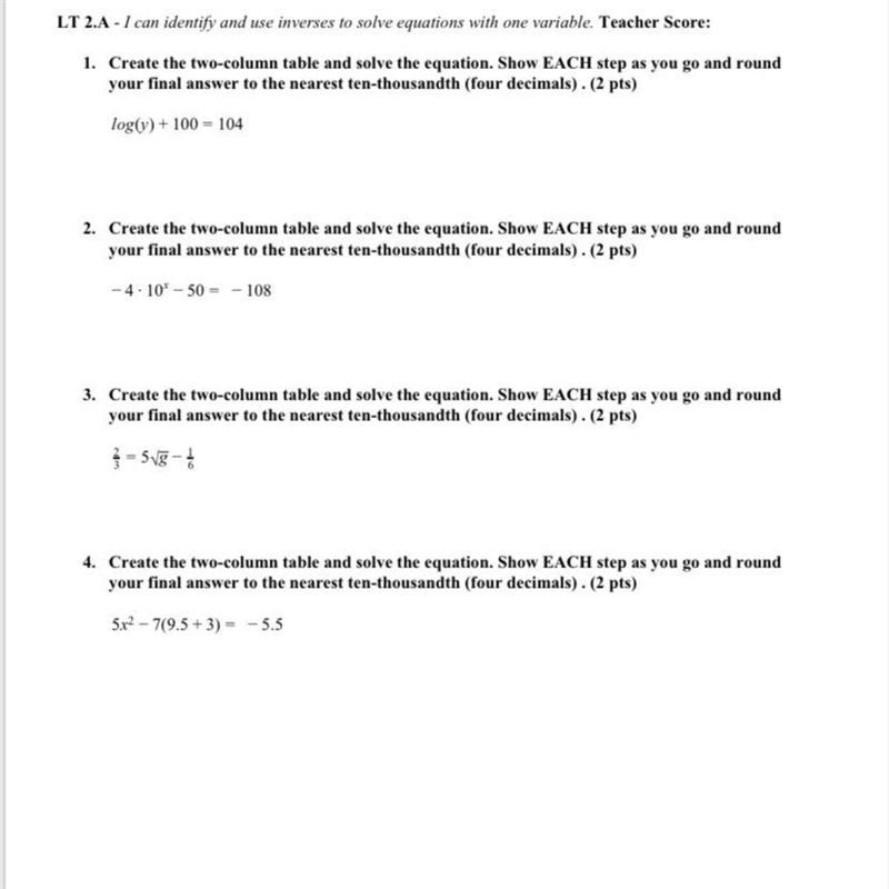 I can identify and use inverses to solve equations with one variable-example-1