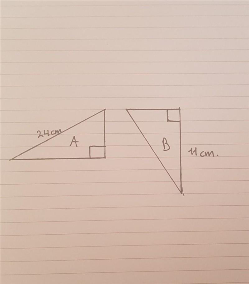 Triangles A and B are congruent. Find the area of triangle A. Give your answer to-example-1