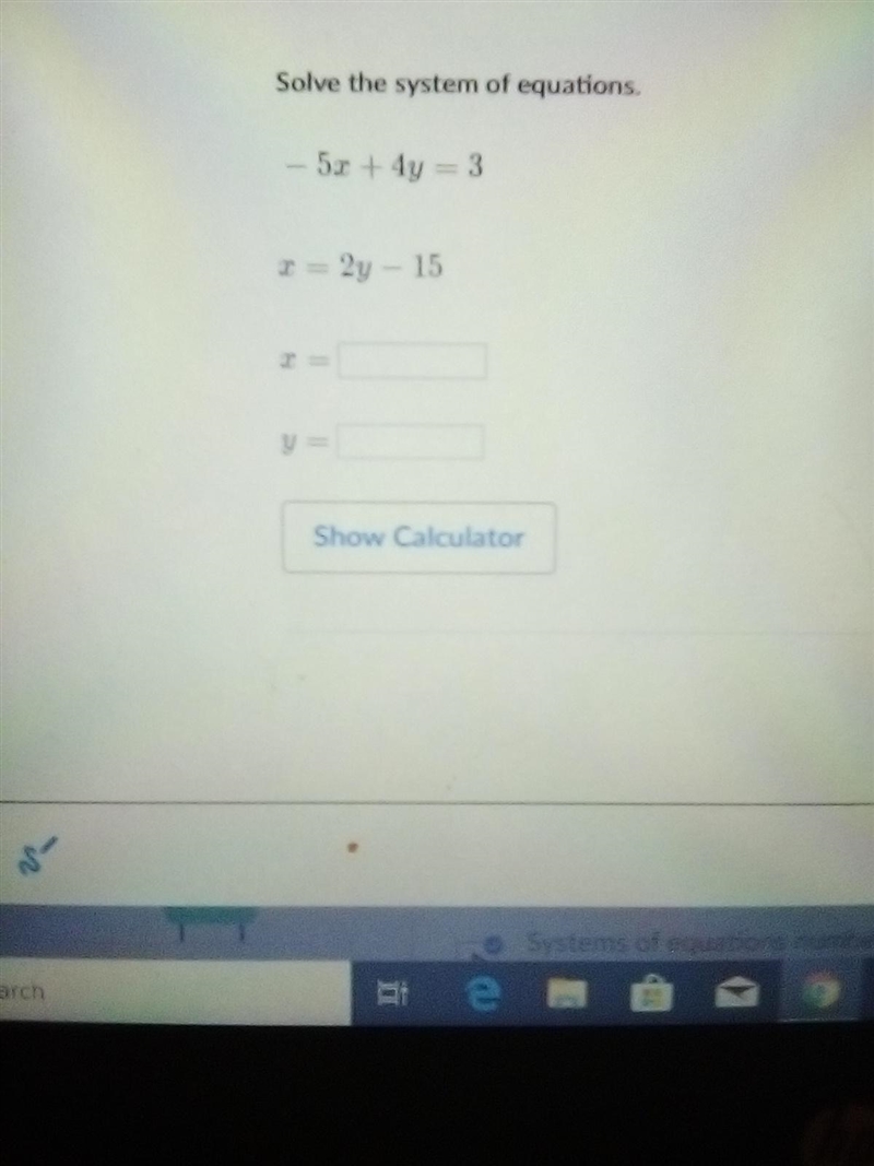 Solve the System of equations.-example-1