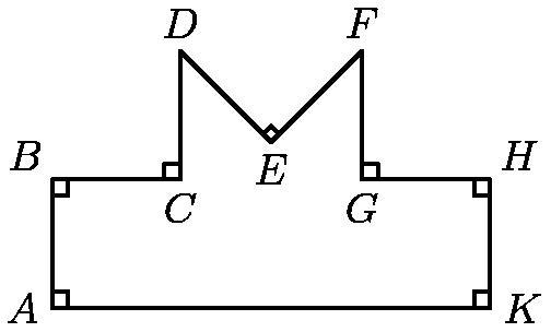 In the diagram, $AB,$ $BC,$ $CD,$ $DE,$ $EF,$ $FG,$ $GH,$ and $HK$ all have length-example-1