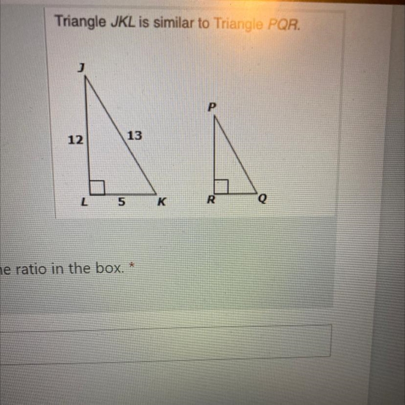 Determine the ratio equivalent to cos Q.-example-1