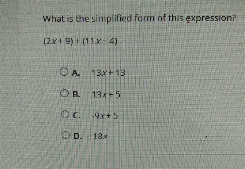 What is the simplified form of this expression? ​-example-1