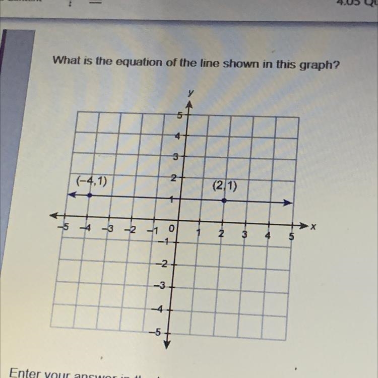 What is the equation of the line shown in this graph?-example-1