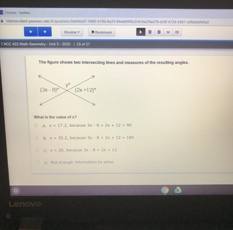 NEED ANSWER ASAP The figure shows two intersecting lines and measures of the resulting-example-1