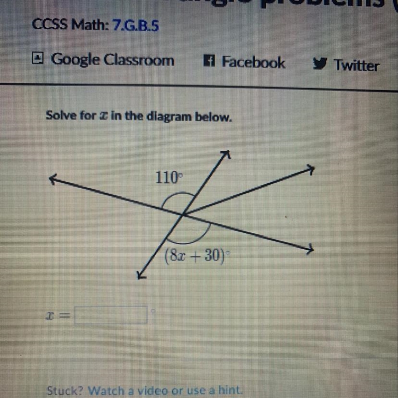 Unknown angle problems-example-1