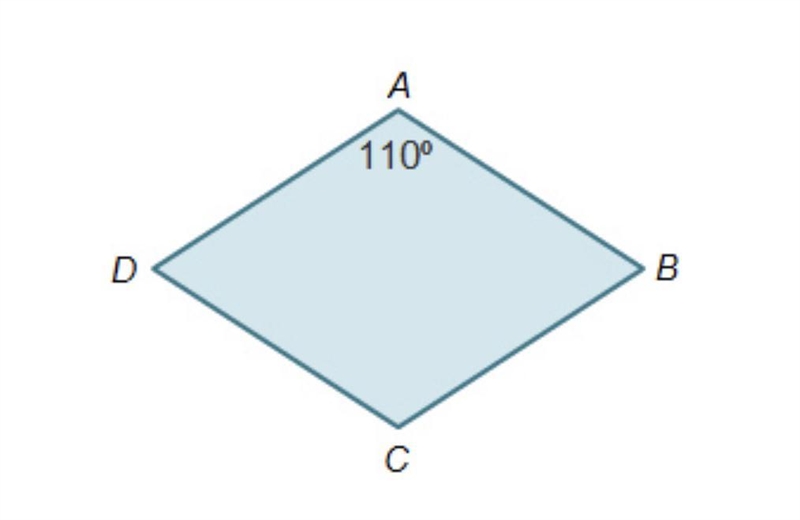 All sides are congruent in quadrilateral ABCD below. Quadrilateral A B C D. Angle-example-1