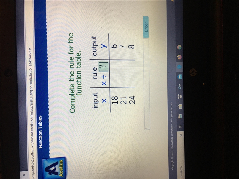 Complete the rule for the function of the table-example-1