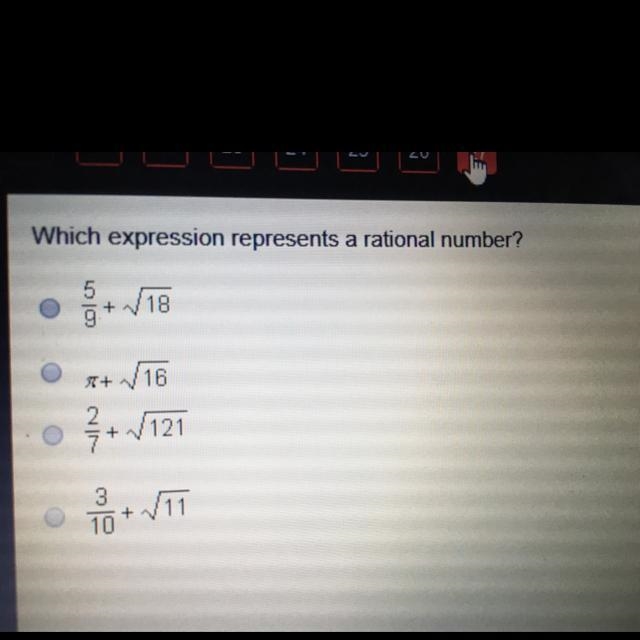 What much expression represents a rational number?-example-1