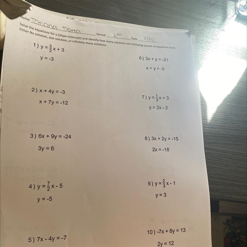 Y=3/2x+3 y=-3 solve.-example-1