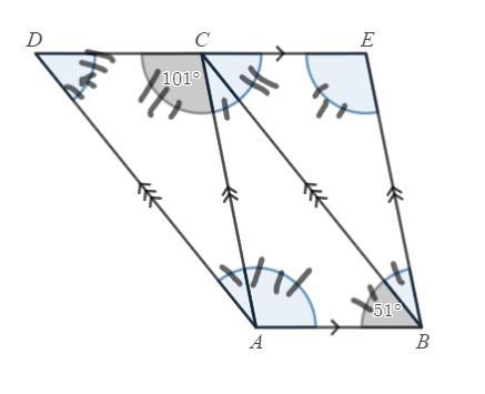 Is it possible to determine all of the angle measures with the information given?-example-1