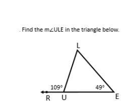 Find the measure of ULE in the triangle below.-example-1