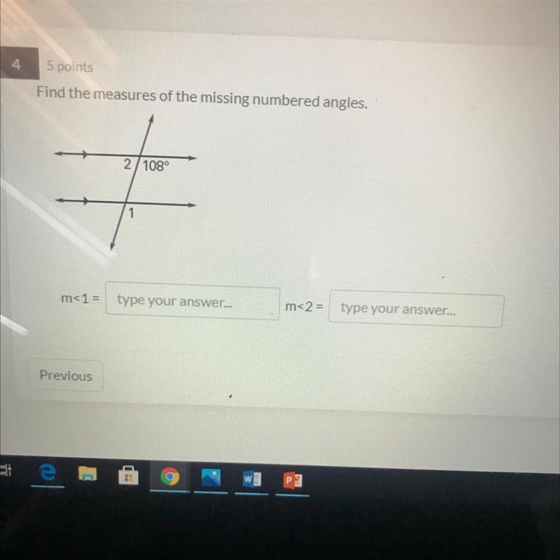 Find the measure of the missing angle-example-1