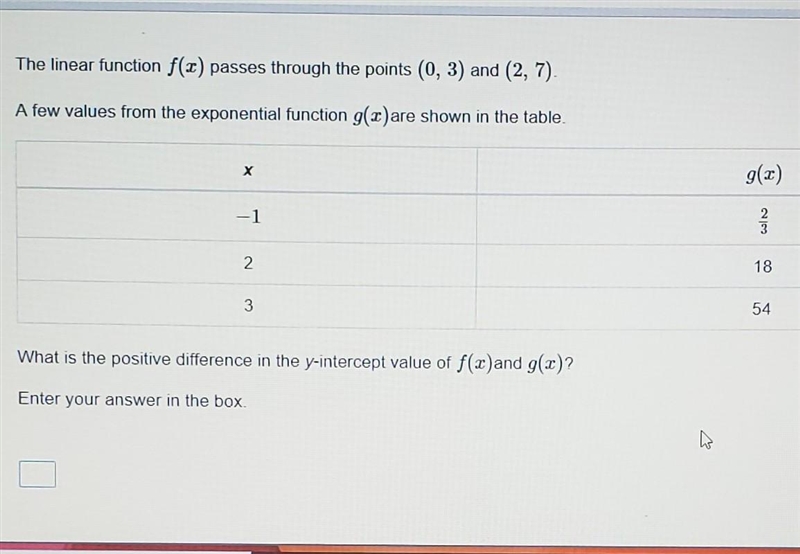 Need help with this math problem ASAP. Look at the picture attached. The linear function-example-1