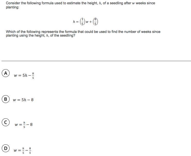 consider the following formula used to estimate the height ,h, of a seedling after-example-1