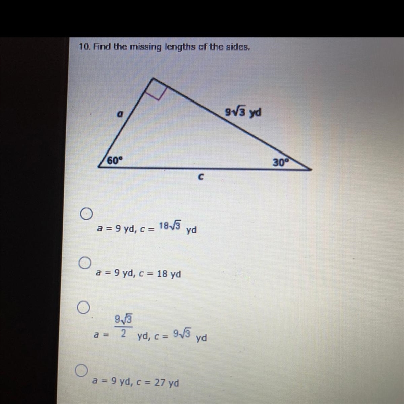 Find the missing lengths of the sides.-example-1