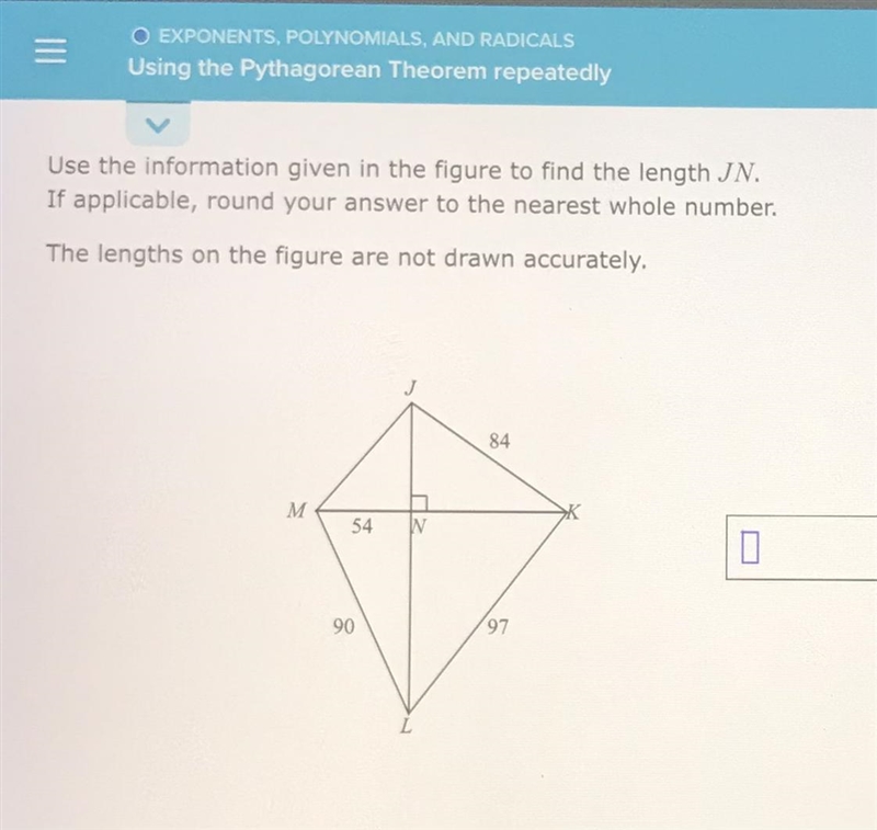 Help please! This has to do with the Pythagorean theorem.-example-1