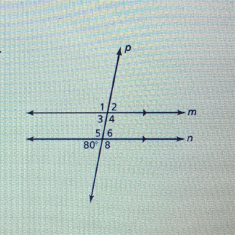 1. Describe the relationship between angle2 and angle6-example-1