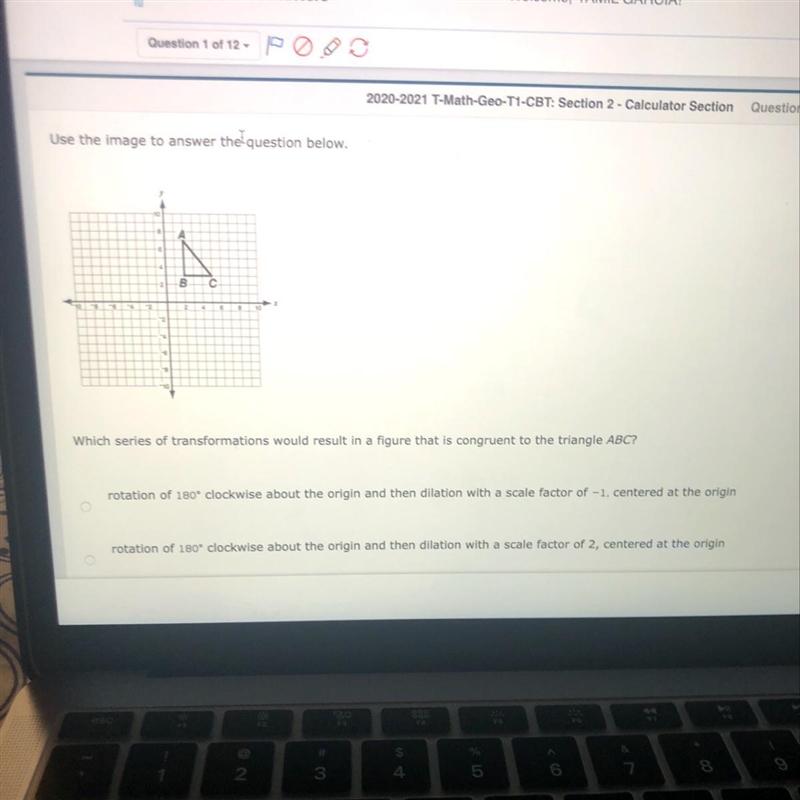 Which series of transformations would result in a figure that is congruent to the-example-1