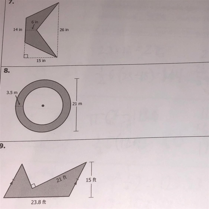 Find the area of the shaded region-example-1