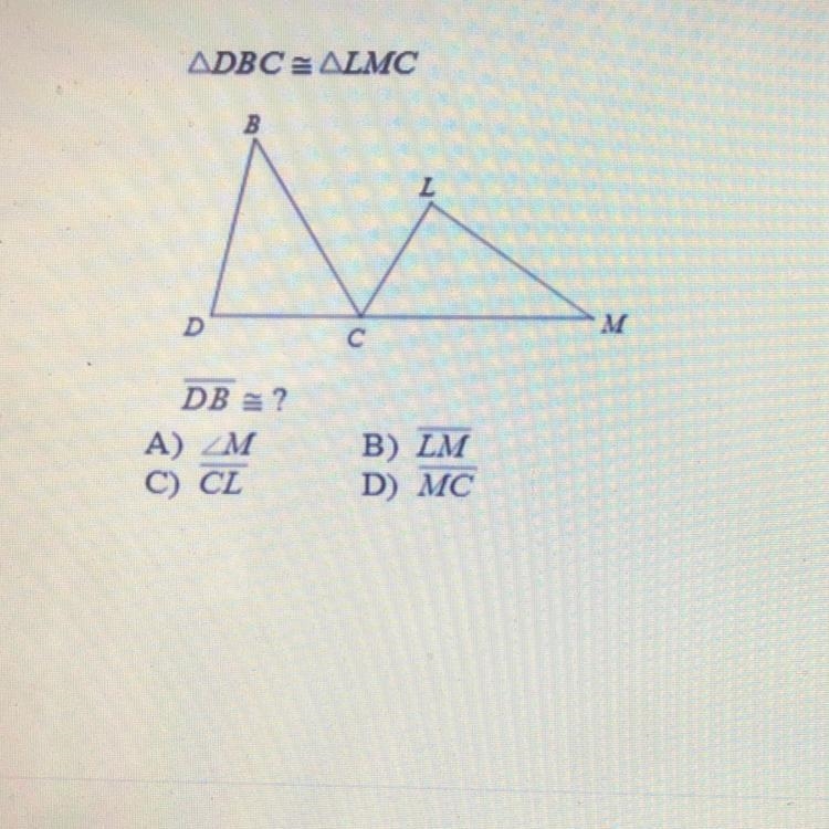 Name the corresponding angle or side. a, b, c, or D-example-1