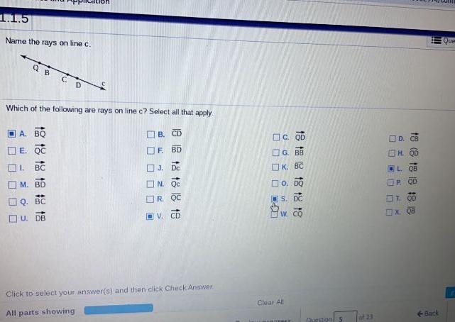 Name the rays on line c.-example-1