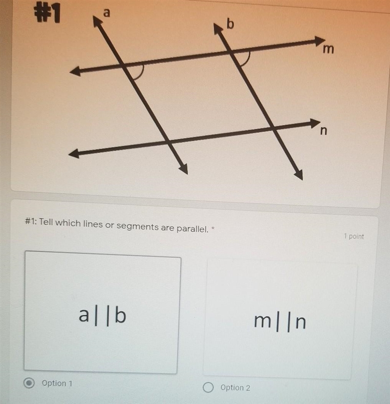 Tell which lines or segments are parallel​-example-1