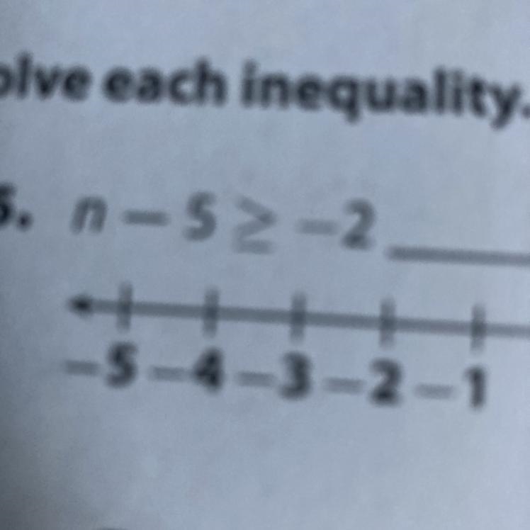 N-5 less than or equal to -2-example-1