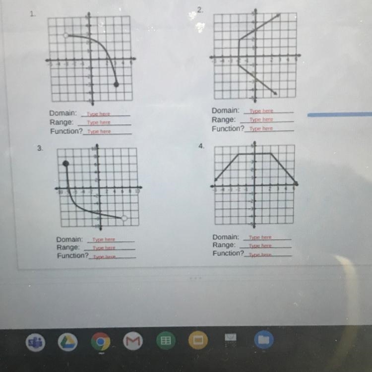 I need the domain range and function. With an explanation-example-1