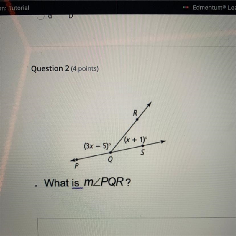 R (x + 1) (3x - 5) S Р What is mzPQR ?-example-1