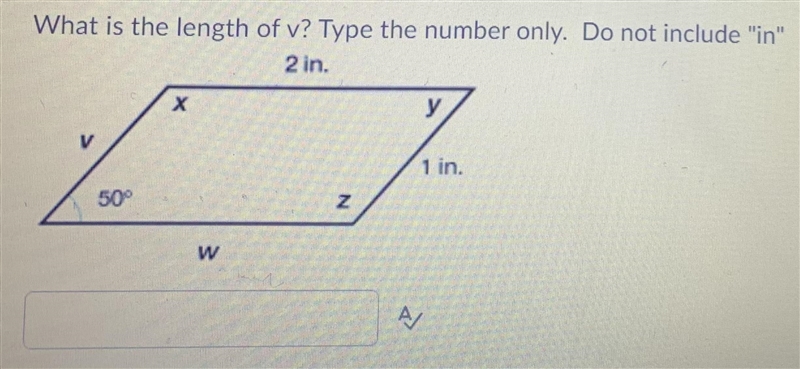 What is the length of v? Type the number only. Do not include in-example-1