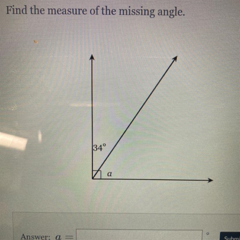 Find the measure of the missing angle? Help pls.-example-1