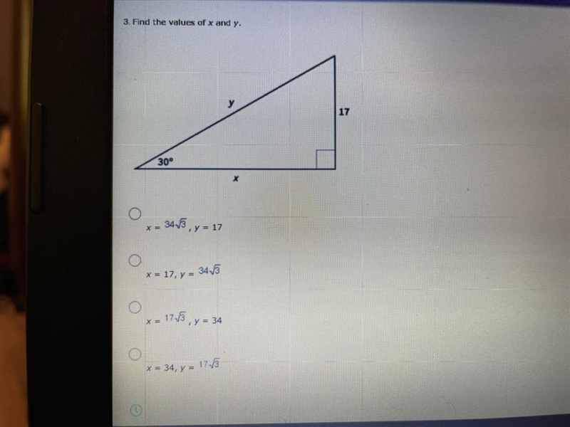 Fine the values of x and y. Please explain .-example-1